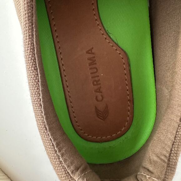 Cariuma Sand Contrast Stitch Organic Canvas Cork Footbed Sneaker W 9 M 7.5 - Picture 6 of 6